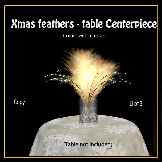 [S55] Centerpiece Xmas Feathers