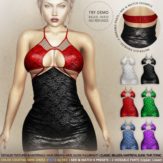HEC - CHLOE Cocktail Mini Dress (PACK) LDUG-00