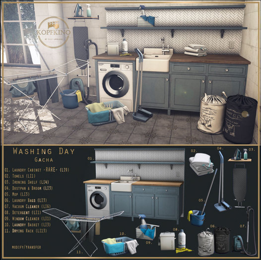 01. KOPFKINO - Washing Day - Laundry Cabinet - RARE