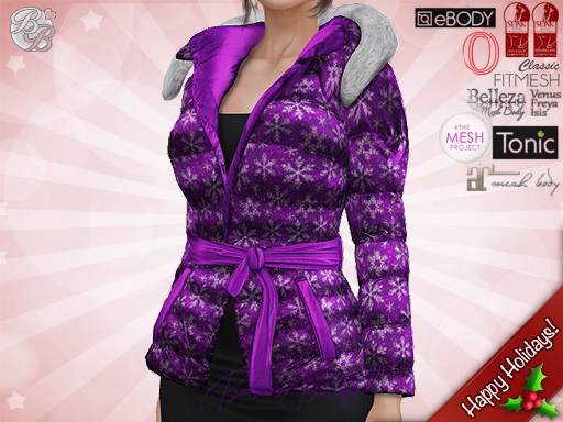 ♥ Purple Flakes Padded Jacket ♥