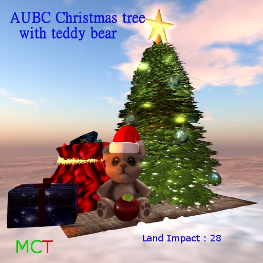 AUBC Christmas tree with teddy bear / boxed