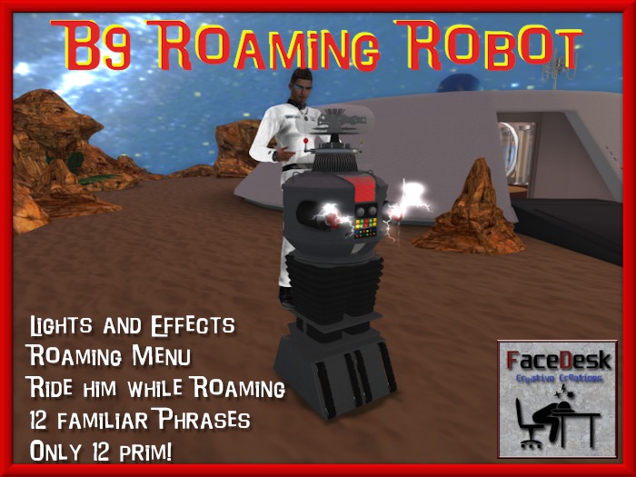 FaceDesk - B9 Roaming Robot with Effects!
