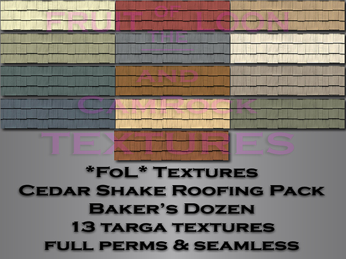*FoL* Textures - Cedar Shake Roofing