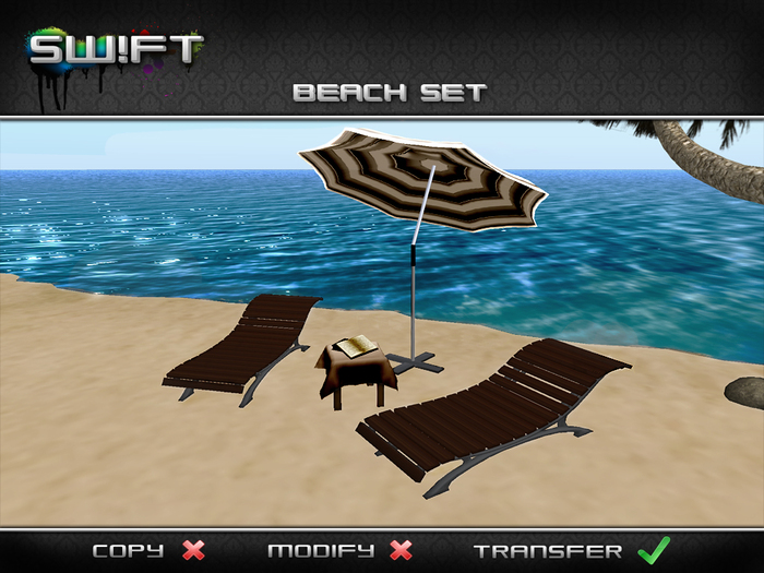 -SWIFT- Beach Set ( 11 Prims) "PROMO" (LOW PRIM) 10 High Quality Animations