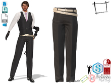 Dae Obj FBX Men's Modern Samurai Double Belt Pants Slink Male, Belleza Jake, Signature Gianni, Gamit