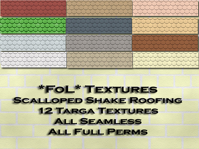 *FoL* Textures - Scalloped Cedar Shake Roofing