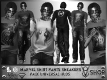 +DEMO+V8 SHOP+ MARVEL SHIRT/PANTS/SNEAKERS UNIVERSAL HUDS