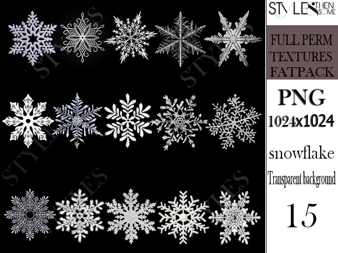 STYLES -Snowflake - PNG Texture FULL PERM-Fatpack