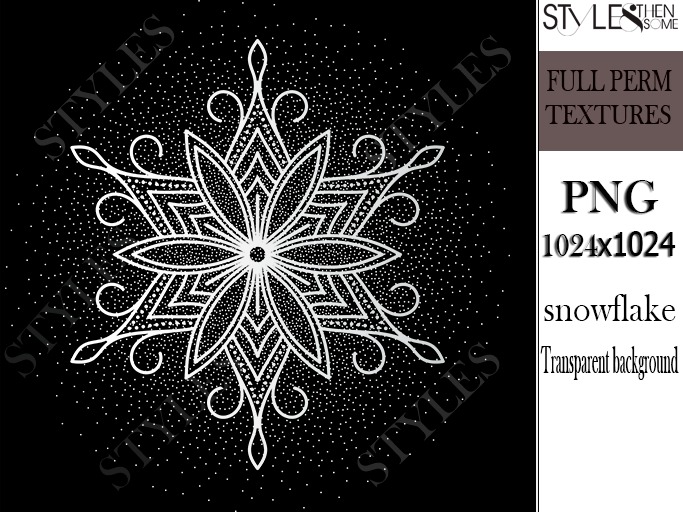 STYLES -Snowflake v9- PNG Texture FULL PERM