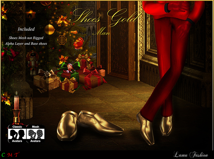 -Lamu Fashion-Shoes Gold Man
