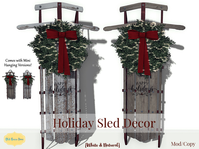{OBD} Holiday Sled Decor 