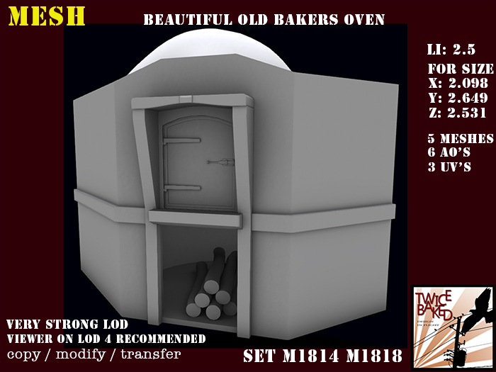 "TB" BV Old Bakers Oven M1814 M1818