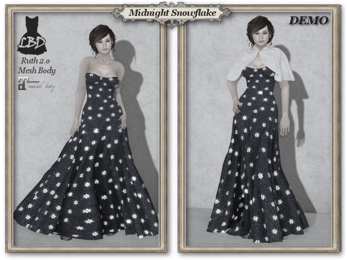 *LBD* DEMO Maitreya & Ruth 2.0 Midnight Snowflake Ballgown 