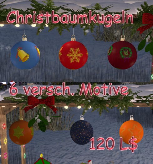 Christbaumkugel mit Sternenmotiv
