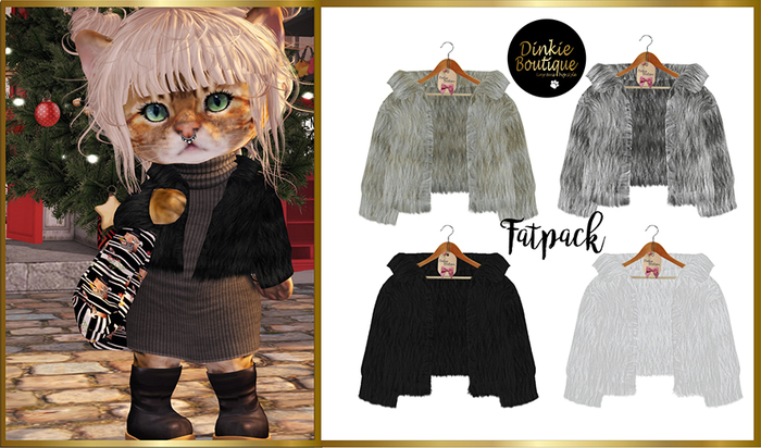 *DB* DINKIES SHORT FUR COAT* Fatpack
