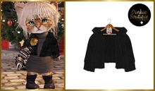 *DB* DINKIES SHORT FUR COAT*black