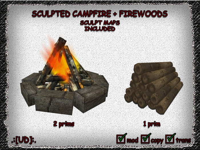 .:[UD]:. Sculpted campfire full perms(box)