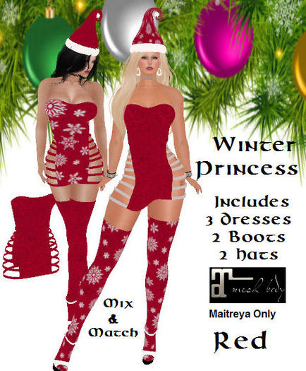 *MM* Winter Princess - Red - All 7 pieces