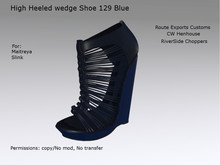 [REC] -High Heeled wedge Shoe 129 Blue-BOX