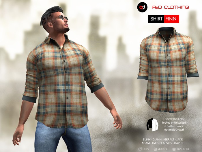 A&D Clothing - Shirt -Finn- Brown