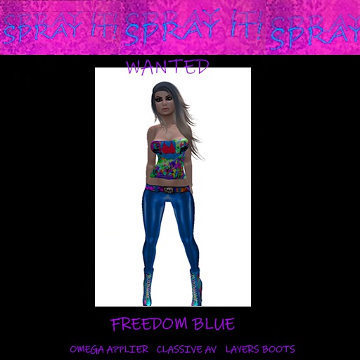 :::WANTED PRODUCTIONS::: SPRAYIT!FREEDOM BLUE OUTFIT