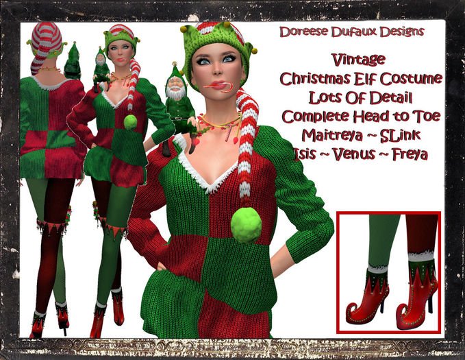 ELF COSTUME REDGRN BLOCK BOX