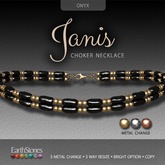 EarthStones Janis Choker ~ Onyx