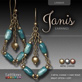 EarthStones Janis Earrings ~ Larimar