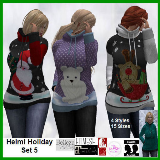 *MM* Helmi Set 5B Holiday Sweaters - FOUR Styles