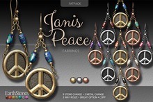 EarthStones Janis Peace Earrings ~ Fatpack