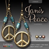 EarthStones Janis Peace Earrings ~ Larimar