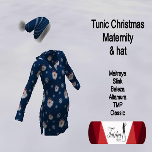 #TT# Tunic Christmas Maternity Blue (wear me)