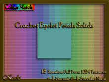 !Kushi! CrochetEyeletPetalsSOLID Textures -WearToUnpack