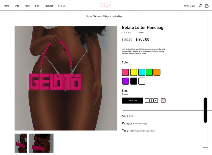 Gelato - Letter Handbag ( Fatpack )
