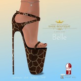 BELLE - Extreme High Stiletto GIRAFFE (Boxed)