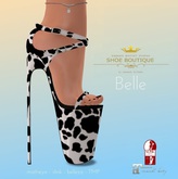 BELLE - Extreme High Stiletto COW (Boxed)