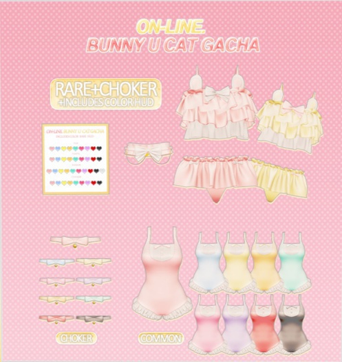ON-LINE. BUNNY U CAT GACHA / GRAY