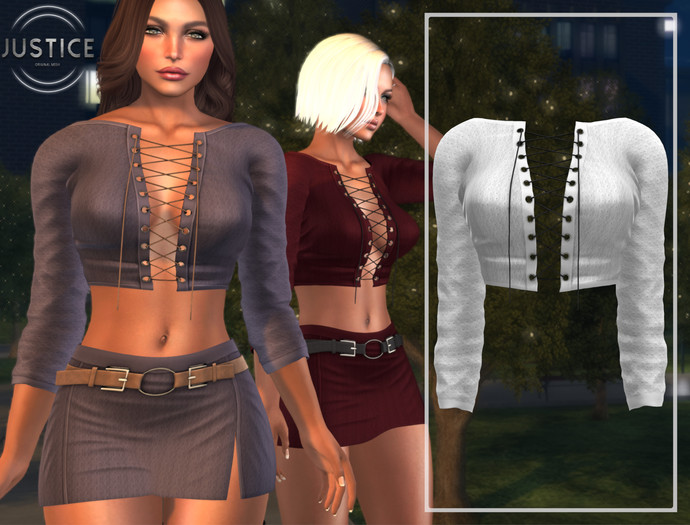 [JUSTICE] FARRAH SHIRT - SNOW