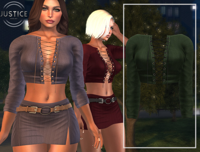 [JUSTICE] FARRAH SHIRT - FERN