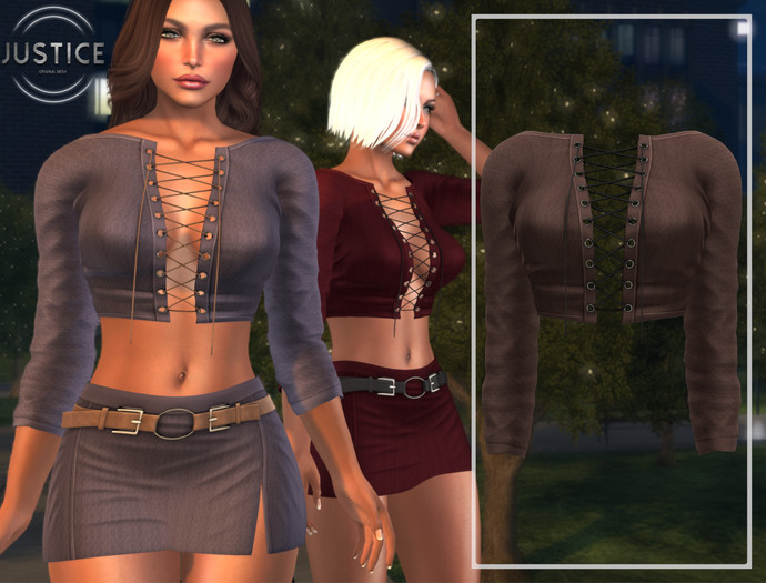 [JUSTICE] FARRAH SHIRT - CHOCOLATE