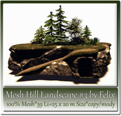 Mesh Hill Landscape 3 by Felix 39 Li=25x20m Size c-m