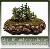 Mesh Hill Landscape 4 by Felix 38 Li=25x20m Size c-m