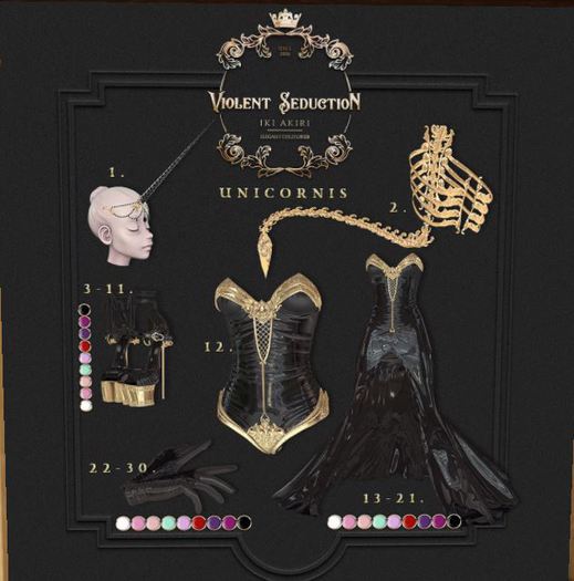 Violent Seduction - Unicornis Gloves (Mint)