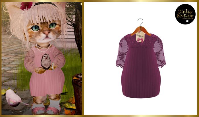 *DB* DINKIES AMELIE DRESS* plum