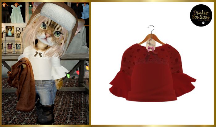 *DB* DINKIES LANA BLOUSE* red