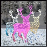 Cosmos Decor Deer in a Frosty Field MESH (BOX)