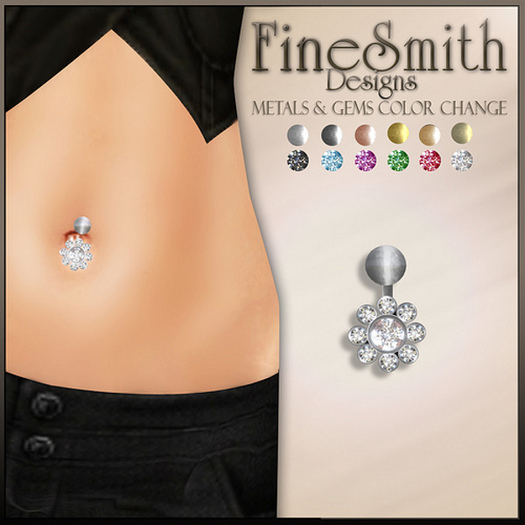 Finesmith jewelry Flower BELLY pierceing 