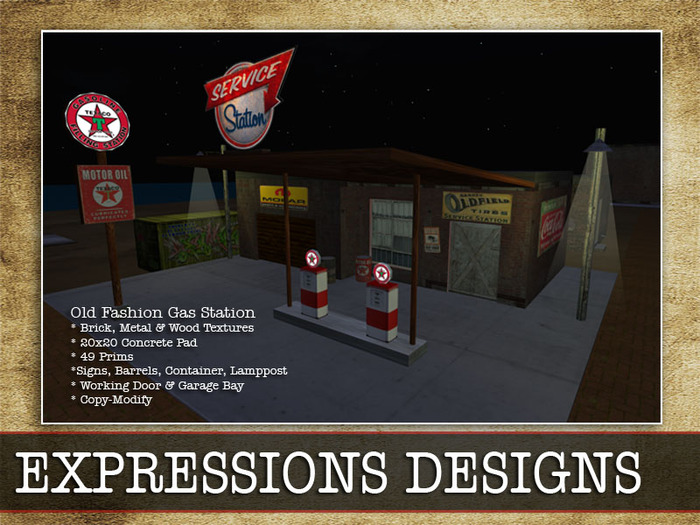 Old Fashion Gas Station V1
