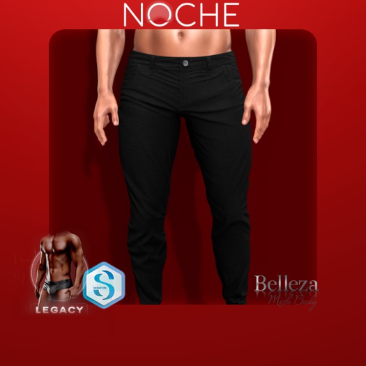 NOCHE. Kaleb Chinos Black