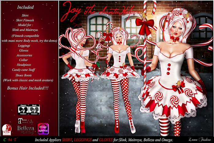 -Lamu Fashion-Outfit *Joy* The Santa Helper DEMO
